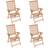 vidaXL 3065525 4-pack Reclining Chair