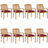 vidaXL 3073288 8-pack Garden Dining Chair