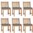 vidaXL 3073131 6-pack Garden Dining Chair