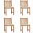 vidaXL 3073100 4-pack Garden Dining Chair