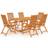 vidaXL 3059528 Patio Dining Set, 1 Table incl. 6 Chairs