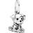 Pandora Labrador Puppy Dog Dangle Charm - Silver/Black