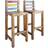 vidaXL Solid Recycled Wood 2-pack Bar Stool 106cm 2pcs