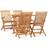 vidaXL 3059982 Patio Dining Set, 1 Table incl. 4 Chairs