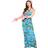 Wicked Hawaiian Maxi Dress Blue Orchid Ocean