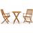 vidaXL 3058253 Patio Dining Set, 1 Table incl. 2 Chairs