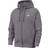 Nike Sportswear Club Fleece Men's Full-Zip Hoodie - Charcoal Heather/Anthracite/White