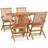 vidaXL 3059975 Patio Dining Set, 1 Table incl. 4 Chairs