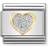 Nomination Composable Classic Link Glitter Heart Charm - Gold/Silver