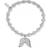 ChloBo Mini Small Ball Double Angel Wing Bracelet - Silver