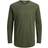 Jack & Jones Organic Cotton Long Sleeved T-shirt - Green/Forest Night
