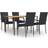 vidaXL 3072492 Patio Dining Set, 1 Table incl. 4 Chairs