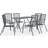 vidaXL 3074491 Patio Dining Set, 1 Table incl. 6 Chairs