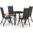 vidaXL 3070625 Patio Dining Set, 1 Table incl. 4 Chairs