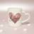 Personalised Rose Gold Heart Handled Mug 32.53cl