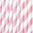 PartyDeco Straws White/Light Pink 10-pack