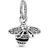 Pandora Sparkling Queen Bee Pendant - Silver/Black/Transparent