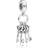 Pandora Keys of Love Dangle Charm - Silver/Multicolour