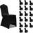 vidaXL Stretch 18pcs Loose Chair Cover Black