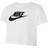 Nike Girl's Sportswear Cropped T-shirt - White/Black/Black (DA6925-102)