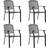 vidaXL 310156 4-pack Garden Dining Chair