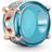 Pandora Oval Cabochon Charm - Rose Gold/Blue