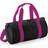 BagBase Mini Barrel Bag - Black/Fuchsia