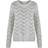 Pieces Bibi Patterned Knitted Top - Light Gray Melange