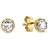 Pandora Sparkling Crown Stud Earrings - Gold/Transparent