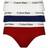 Calvin Klein Cotton Stretch Hip Brief 3-pack - White/Red Ginger/Pyro Blue