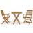 vidaXL 3058257 Patio Dining Set, 1 Table incl. 2 Chairs