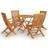 vidaXL 3059582 Patio Dining Set, 1 Table incl. 4 Chairs