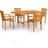 vidaXL 3059591 Patio Dining Set, 1 Table incl. 4 Chairs