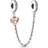 Pandora Family Heart Safety Chain Charm - Silver/Gold/Transparent