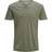 Jack & Jones Split Neck T-shirt - Green/Dusky Green