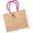 Westford Mill Classic Jute Shopper - Natural/Fuchsia