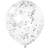 Unique Party 58112 12" Silver Confetti Balloons, Pack of 6