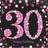 Amscan 9900595 30th Birthday Glittery Pink Luncheon Napkins-33cm-16 Pcs