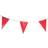 Creative Bunting Red 10 metres with 15 Triangle Flags, Plastic