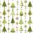 Creativ Company Table Napkins, Christmas trees, size 33x33 cm, 20 pc/ 1 pack