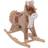 Homcom Plush Ride On Baby Rocking Horse, Brown