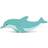 Havsdjur Dolphin Junior 13,4 Cm Träblått
