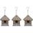 vidaXL Birdhouses Basket 3-pack