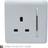 Trendi 1 Gang, 13 Amp Switched Socket Silver