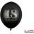 PartyDeco 6-pack Ballonger 18 År Pastel Black Svart