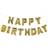 Talking Tables Party Time Happy Birthday Golden Balloon Banner Bunting, Fabric