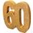 Vegaoo Creative Converting H105 Gold Glitter Number 60 Table Decoration-1 Pc