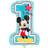 Amscan Anagram 3434301 Disney Mickey Mouse 1st Birthday Foil SuperShape Balloon 28 Inch, Blue, One Size