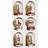 Shaker stickers, nutcracker, size 49x32 45x36 mm, gold, 6 pc/ 1 pack