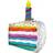 Amscan 4125201 Party 25 Inch Cake Slice Ultra Shape Helium Balloon, Multicoloured